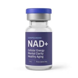 Vial of prescription Injectable NAD+ for cellular energy and aging